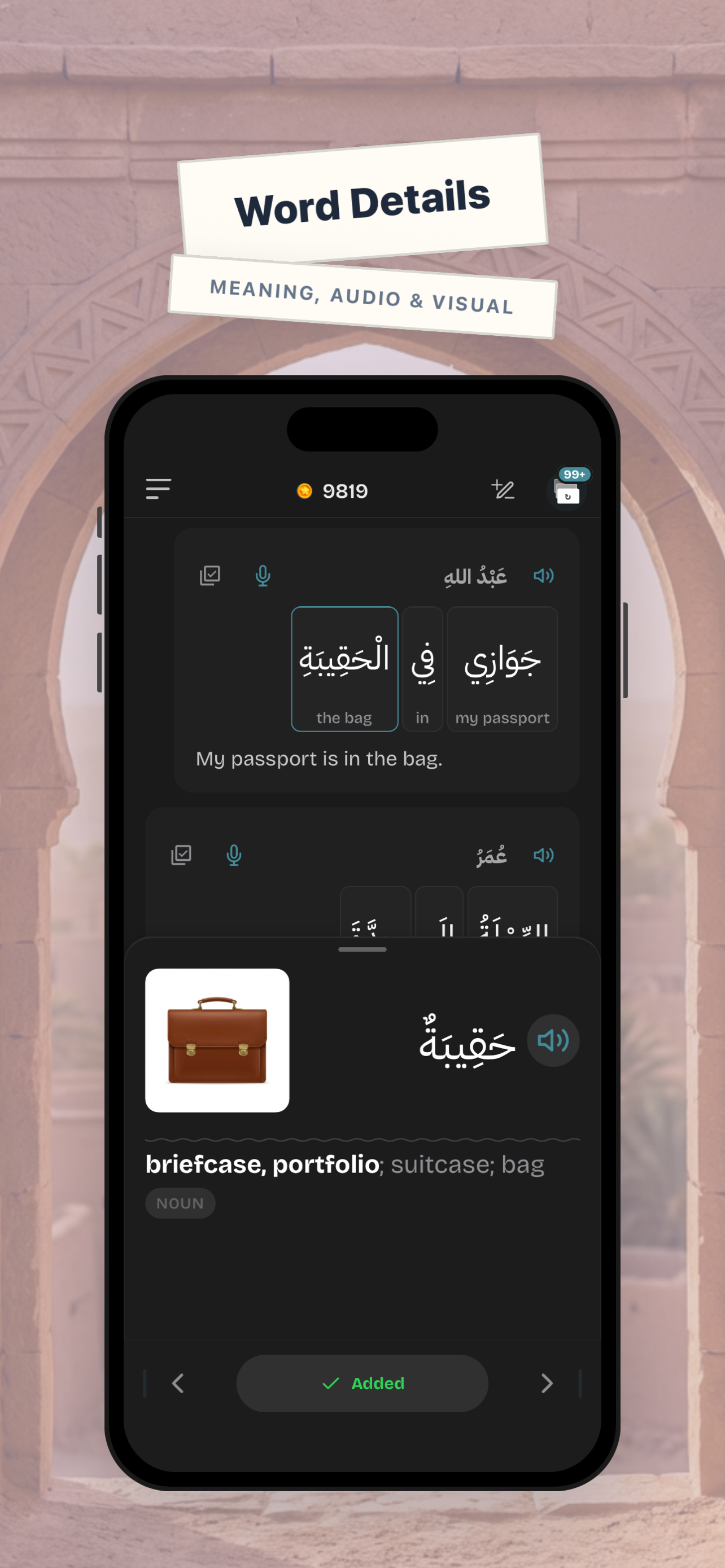 Word Details - Meaning, Audio & Visual